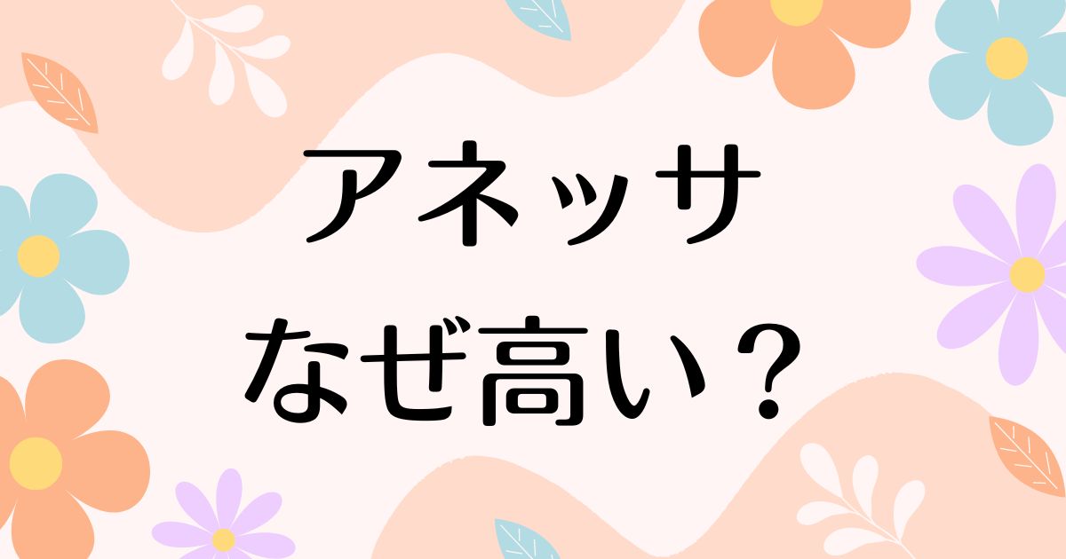 アネッサはなぜ高い？コスパ悪い気がするのに何がいい？安く買う方法はコレ！