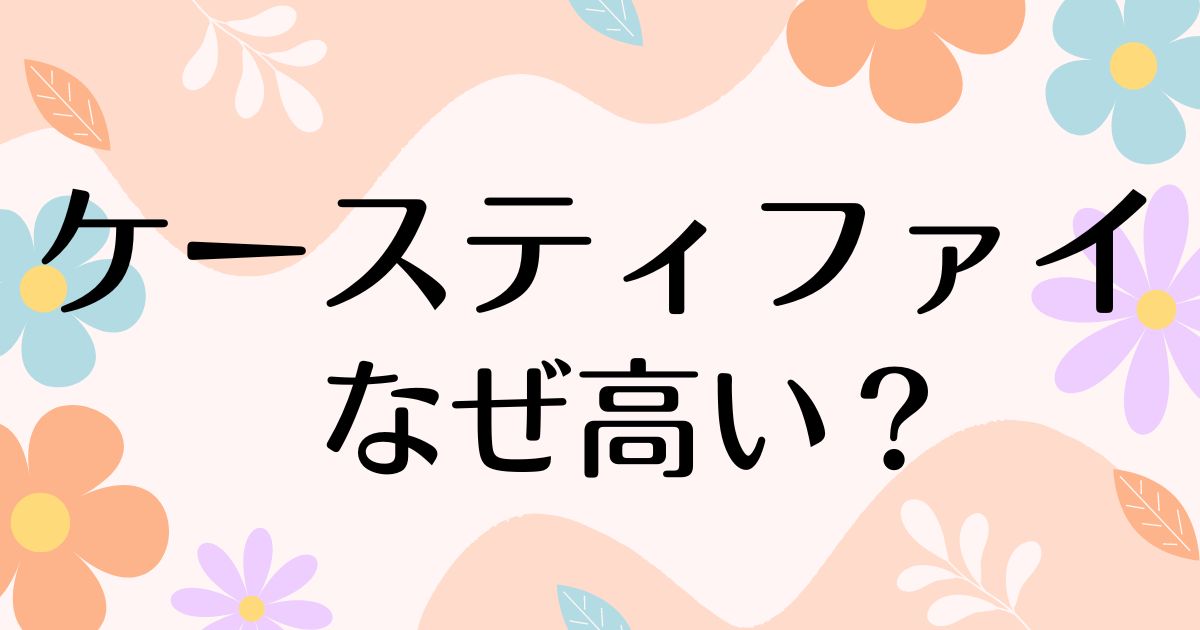 ケースティファイはなぜ高い？ダサいと言われても人気の理由は？