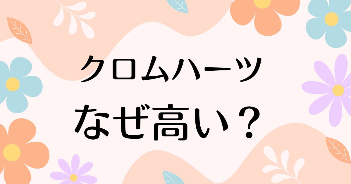 クロムハーツはなぜあんなに高いの？ダサい評判や人気で流行った理由は？