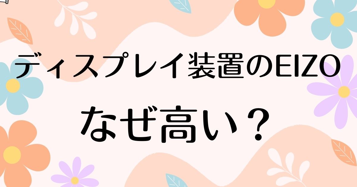 EIZOは高いだけ？なぜ高い？モニターの評判や人気の理由は？安く買う方法はコレ！