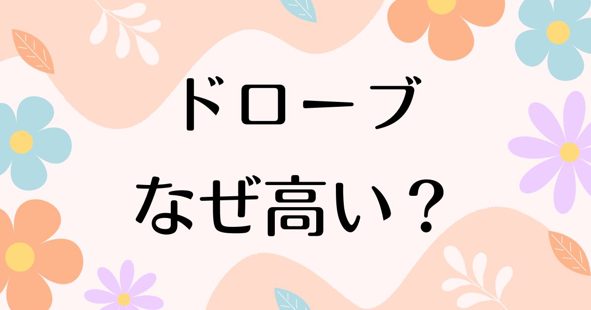 ドローブはなぜ高い？ダサい声の一方で人気の理由は？安く買う方法はコレ！