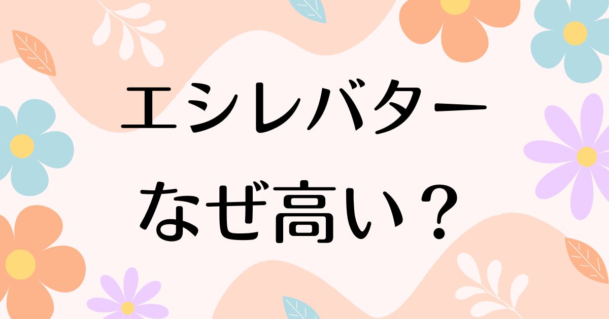 エシレバターはなぜ高い？人気の理由は？安く買う方法はコレ！