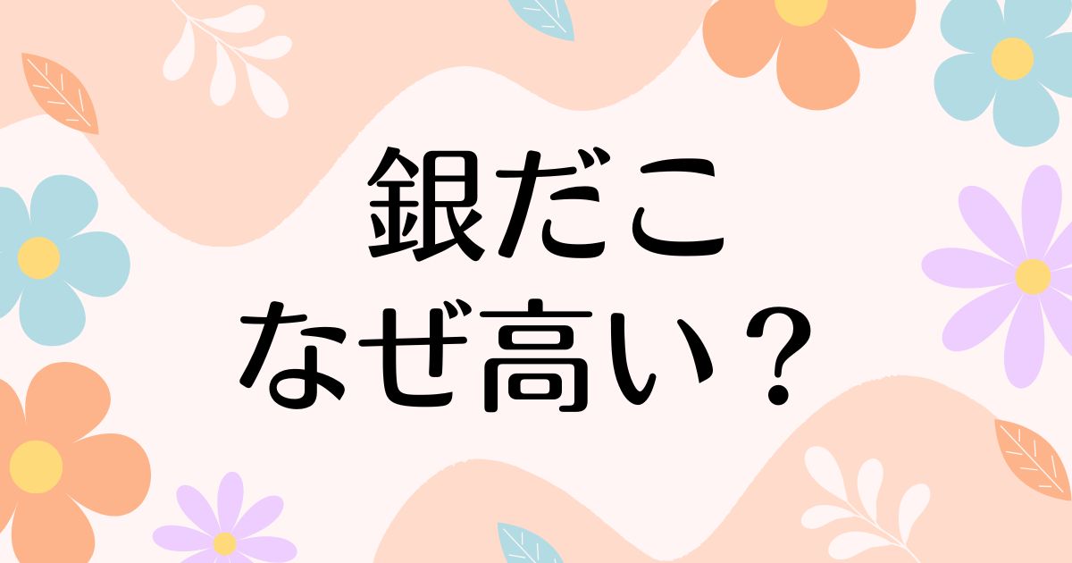 銀だこはなぜ高い？人気でうまい理由は？安く買う方法はコレ！