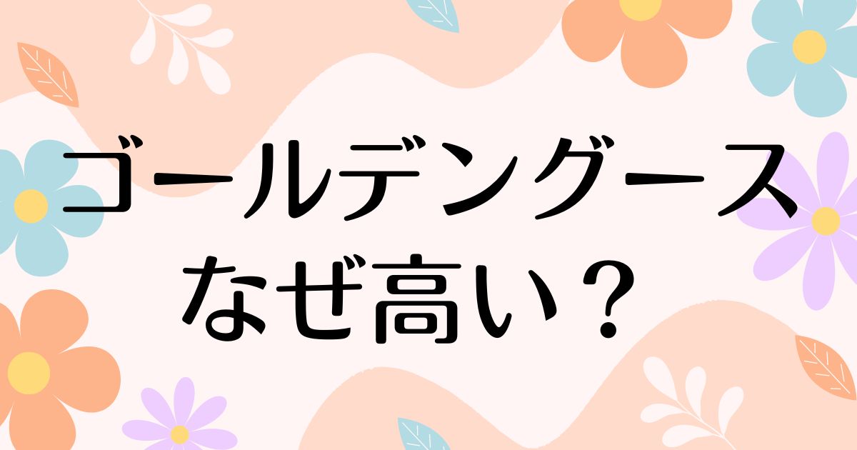 ゴールデングースのスニーカーはなぜ高い？どこの国？人気の理由は？