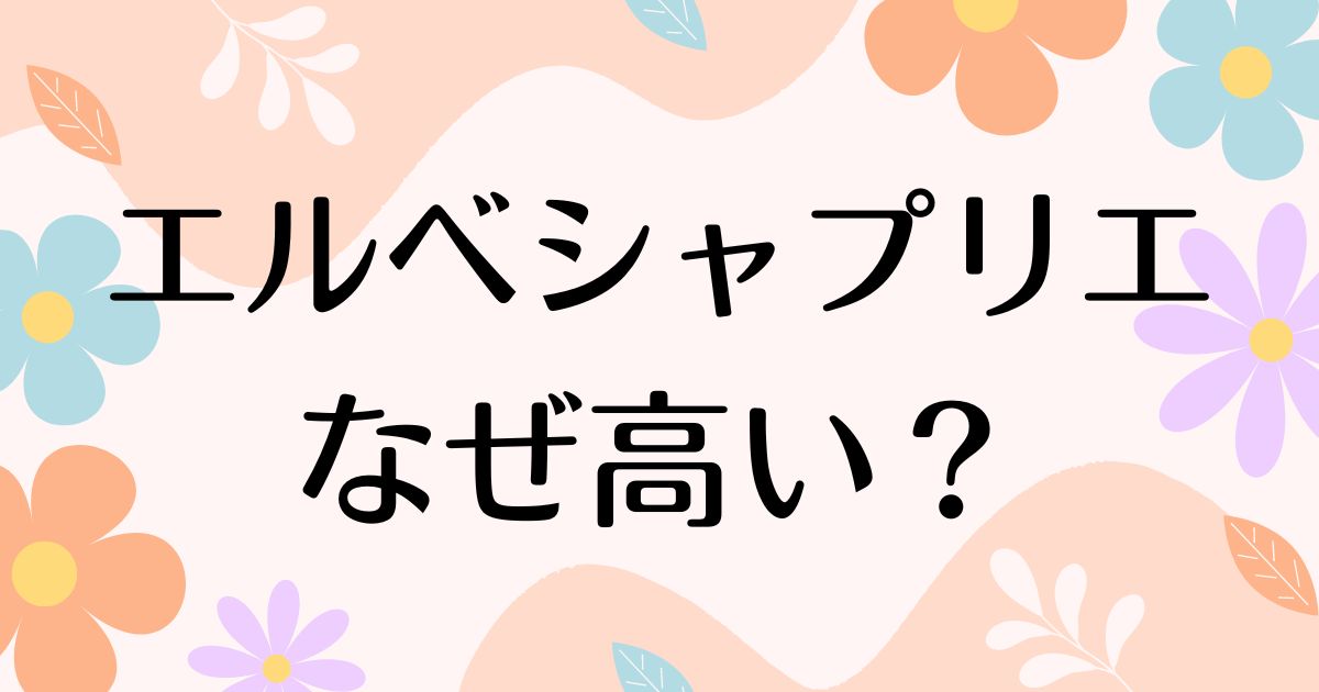 エルベシャプリエはなぜ高い？おばさん風でよさがわからないのになぜ人気？