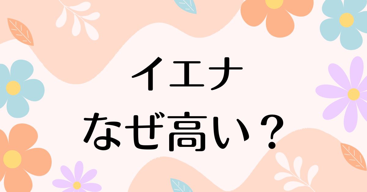 イエナはなぜ高い？人気の理由は？安く買う方法はコレ！