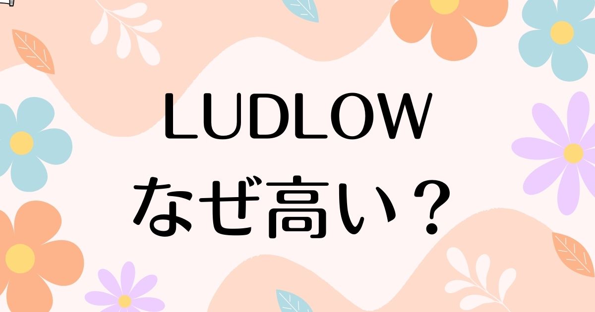 LUDLOWはなぜ高い？人気の理由は？安く買う方法はコレ！