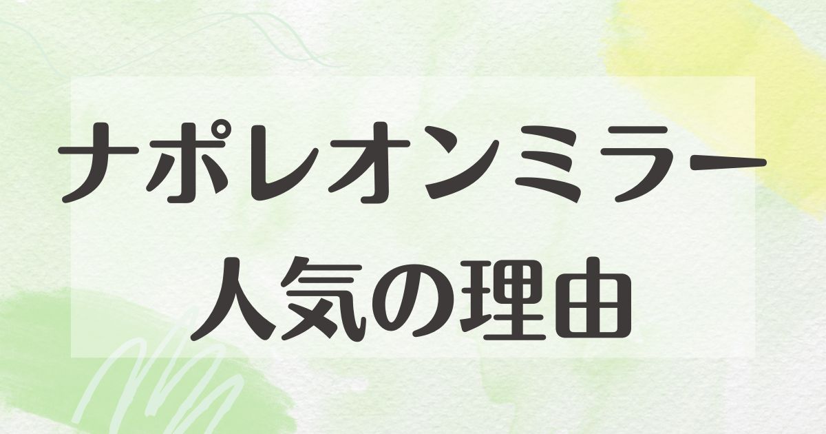 ナポレオンミラーはなぜ人気？ダサいしヤンキーのイメージ？悪い口コミはない？