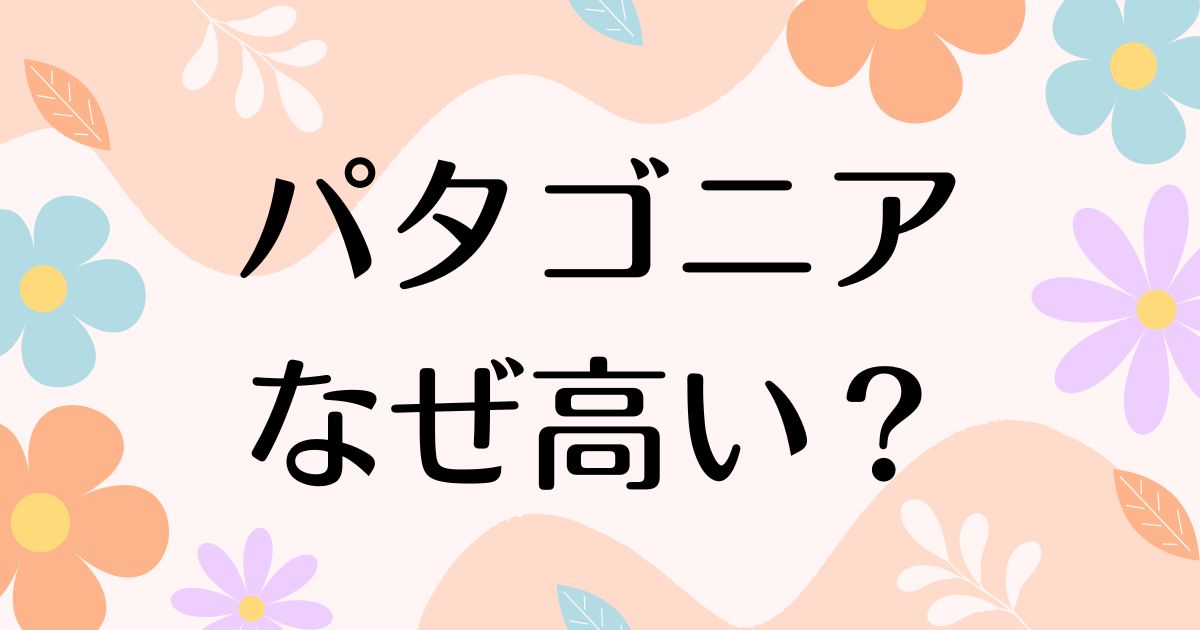 パタゴニアはなぜ高い？どこの国？流行った人気の理由は？