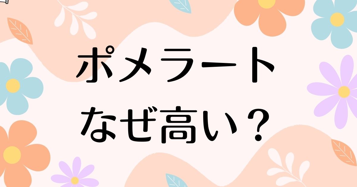 ポメラートはなぜ高い？石取れるし欠けるし安っぽい？年齢層は50代？