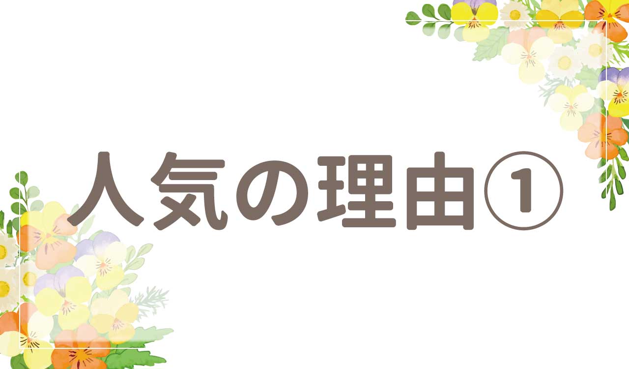 なぜ人気？人気の理由1