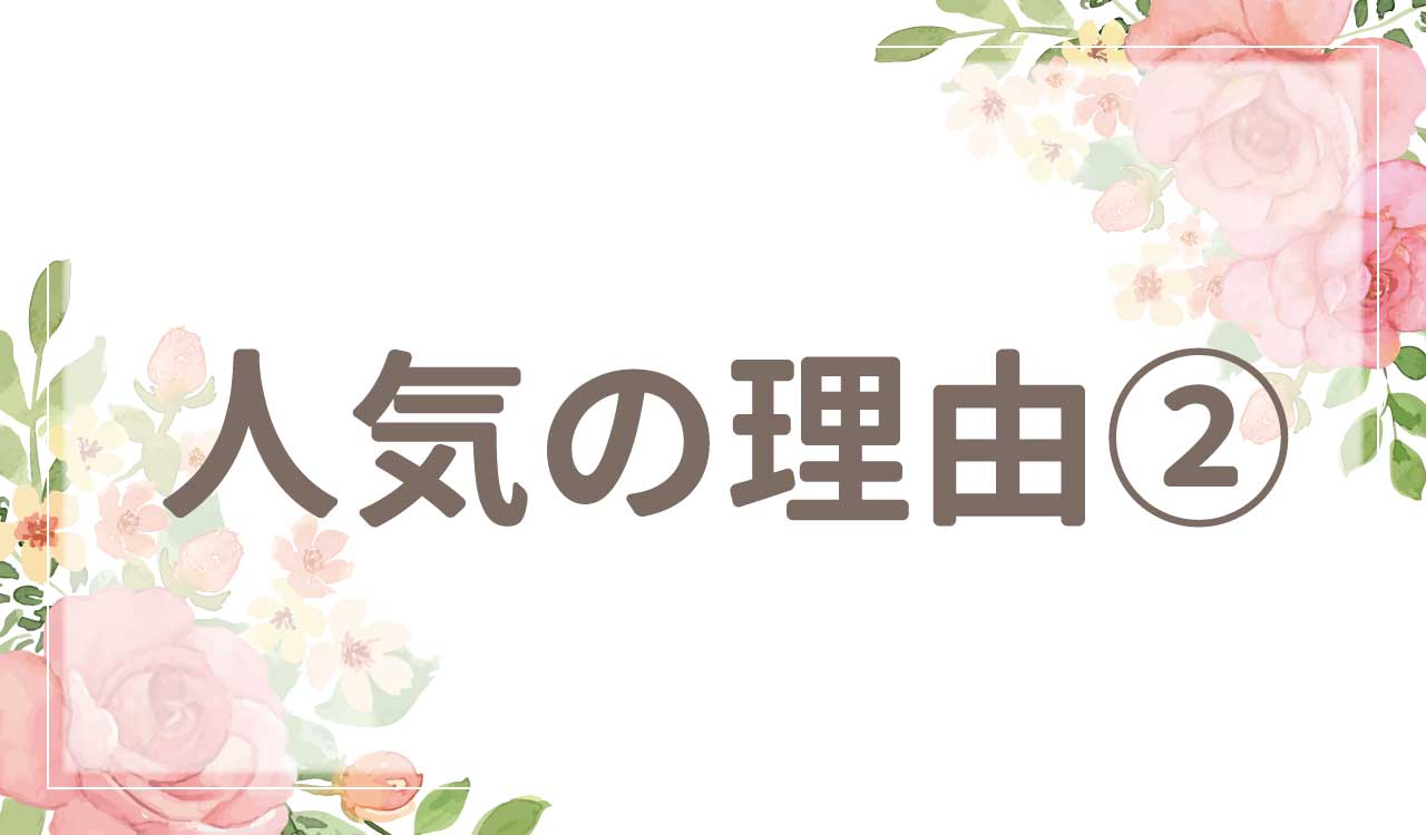 なぜ人気？人気の理由2