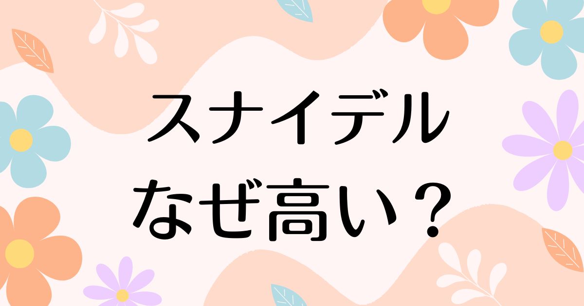 スナイデルはなぜ高い？高すぎるのに人気の理由は？安く買う方法はコレ！