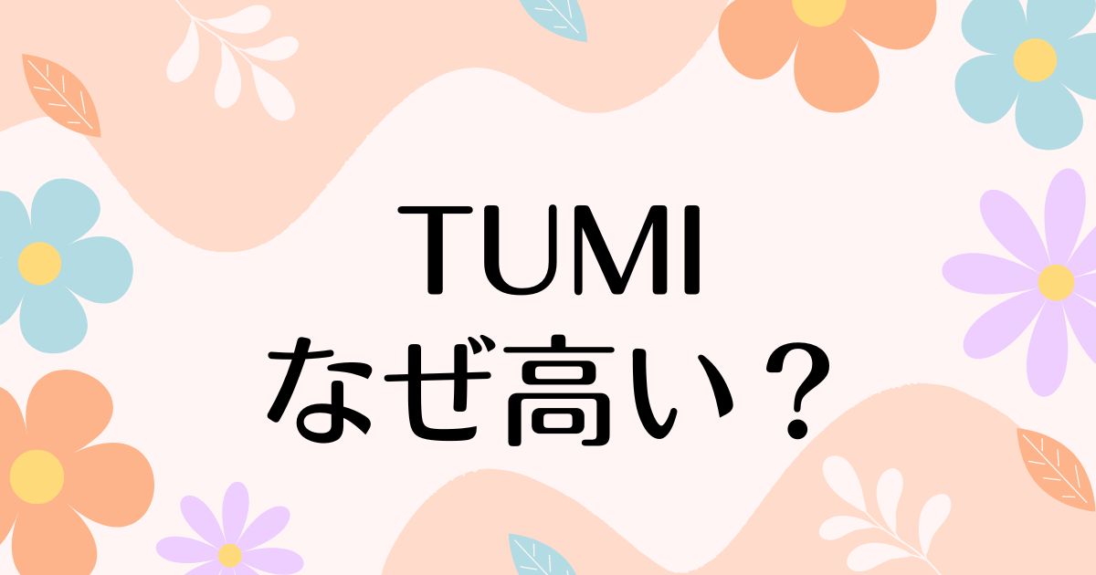 TUMIはなぜ高い？高すぎるのにバッグやリュックが人気の理由は？