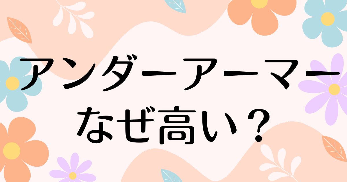 アンダーアーマーはなぜ高い？人気ないと言われる一方で評判がいい理由は？